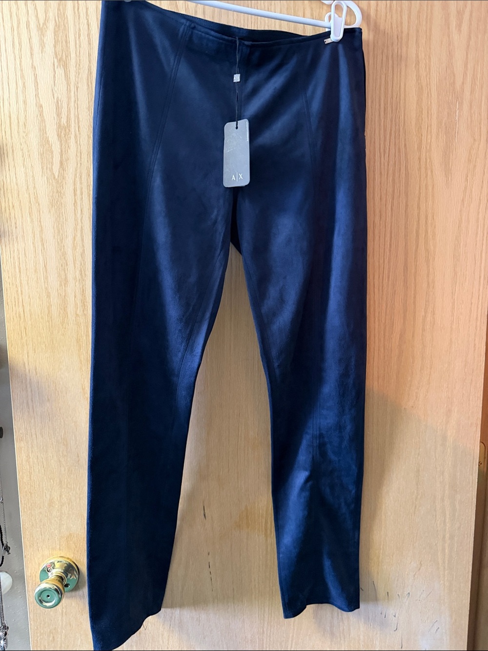 A/X Armani Exchange Women’s faux suede Dark Navy Dress Pants